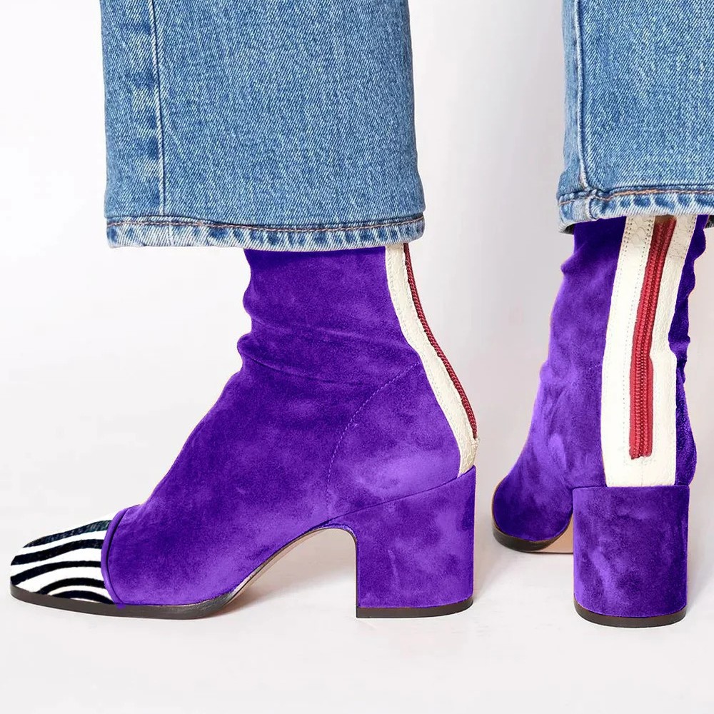 Botines con punta cuadrada y l - Women'S Shoes Yellow reseña y precio