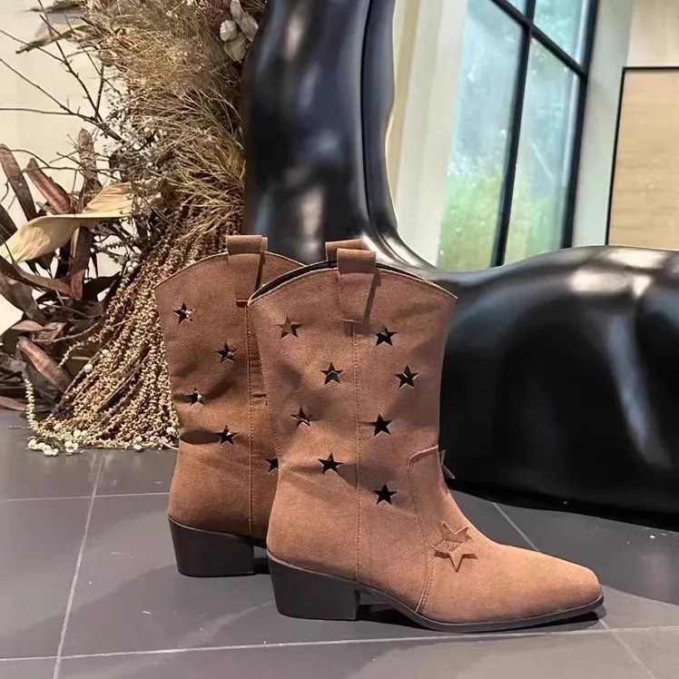 Botas occidentales de gamuza v - Women'S Shoes Vegan reseña y precio
