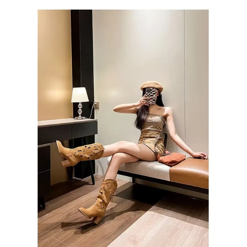 Botas vaqueras de punta redond - Women'S Shoes Vegan reseña y precio