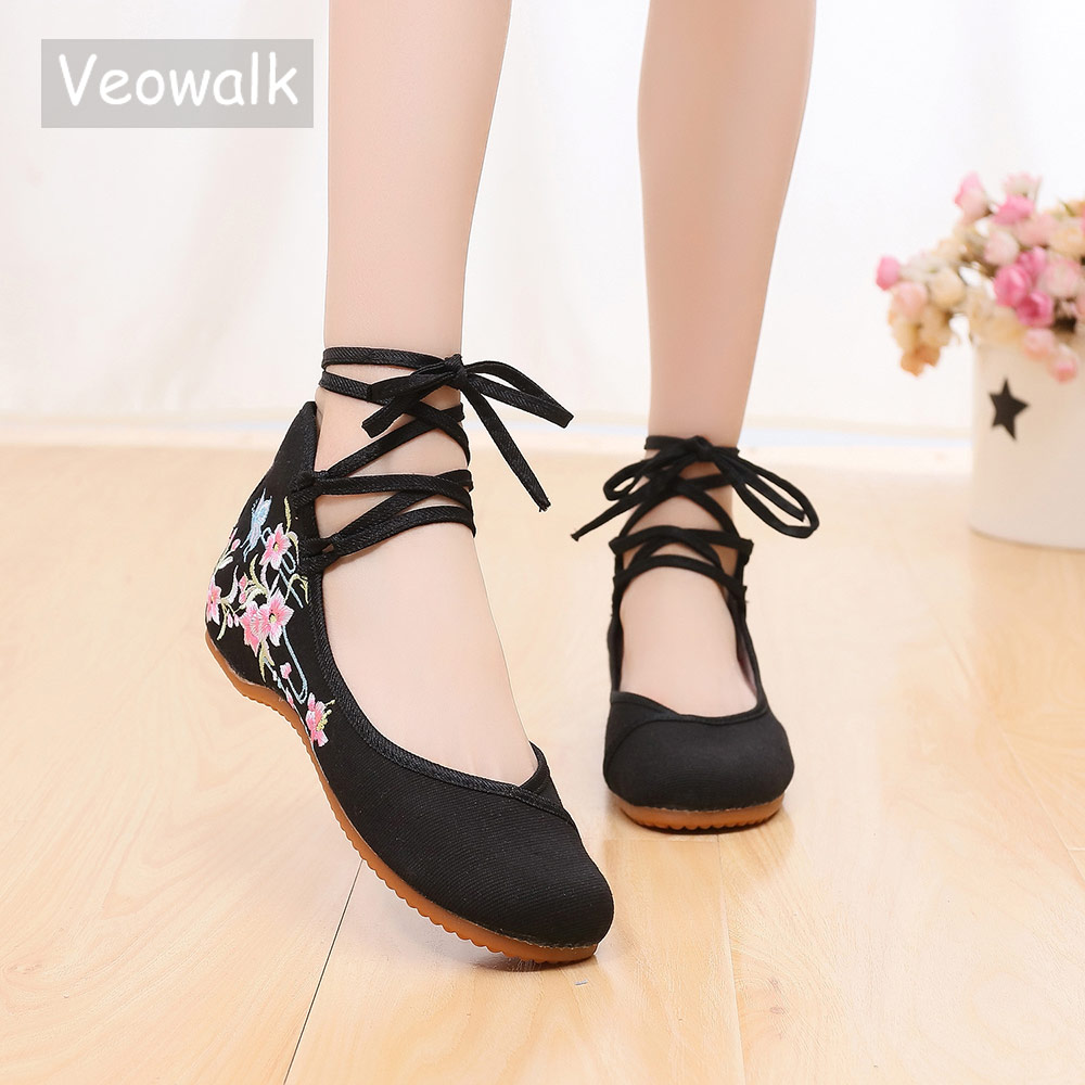 Veowalk, bailarinas bordadas d - Women'S Shoes Vegan reseña y precio