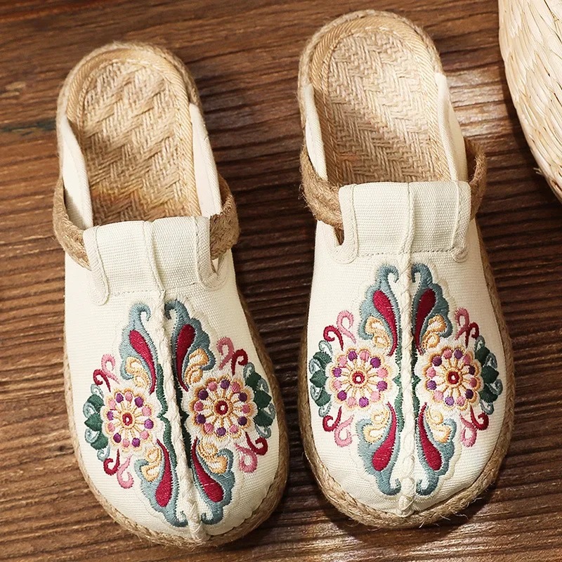 Mules Planas de Lino Casuales  - Women'S Shoes Vegan reseña y precio