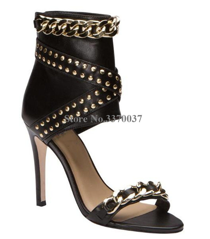 Moda occidental, sandalias de  - Gold Chain Sandal reseña y precio