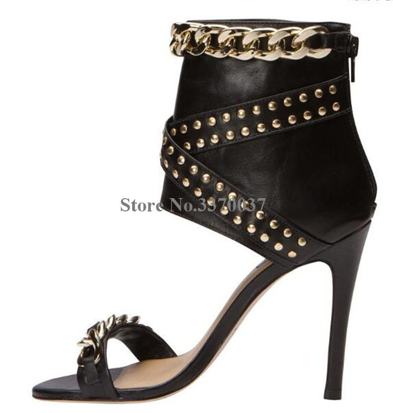Moda occidental, sandalias de  - Gold Chain Sandal reseña y precio